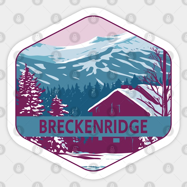 Breckenridge Colorado Mountain Souvenir Sticker by HomeSpirit